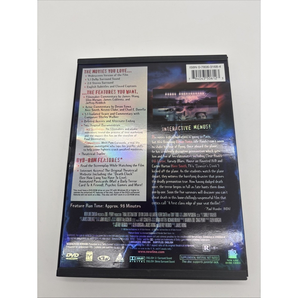 Final Destination DVD‎ 2000 Release - Picture 4 of 5